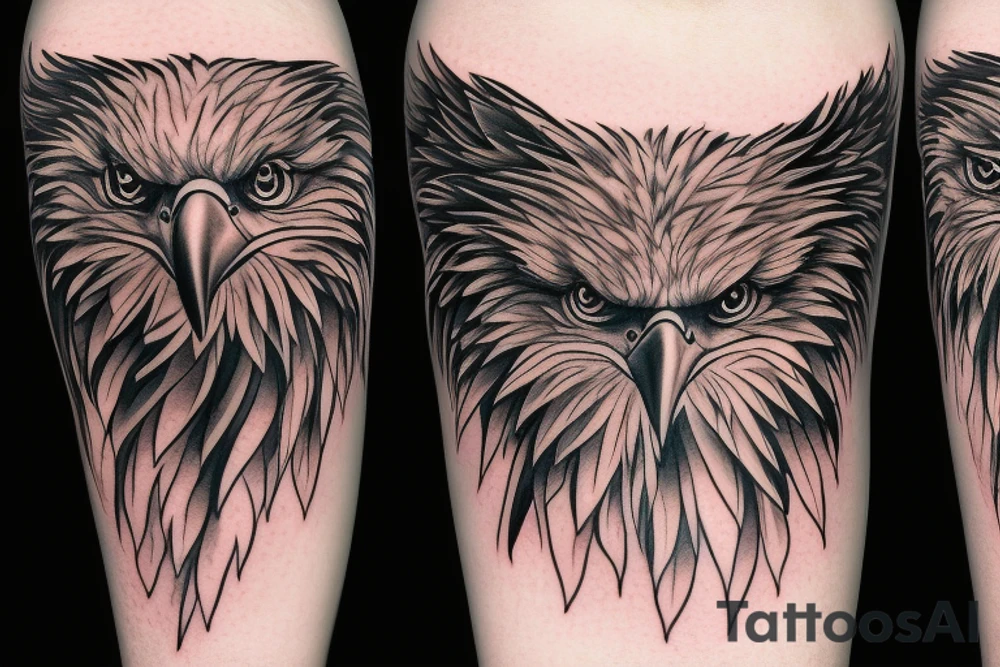 Eagle tatto covering shouder and half bicep tattoo idea