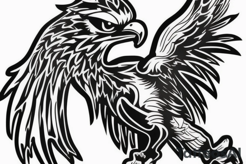 Eagle tatto starting from a muscular shouder and half bicep tattoo idea