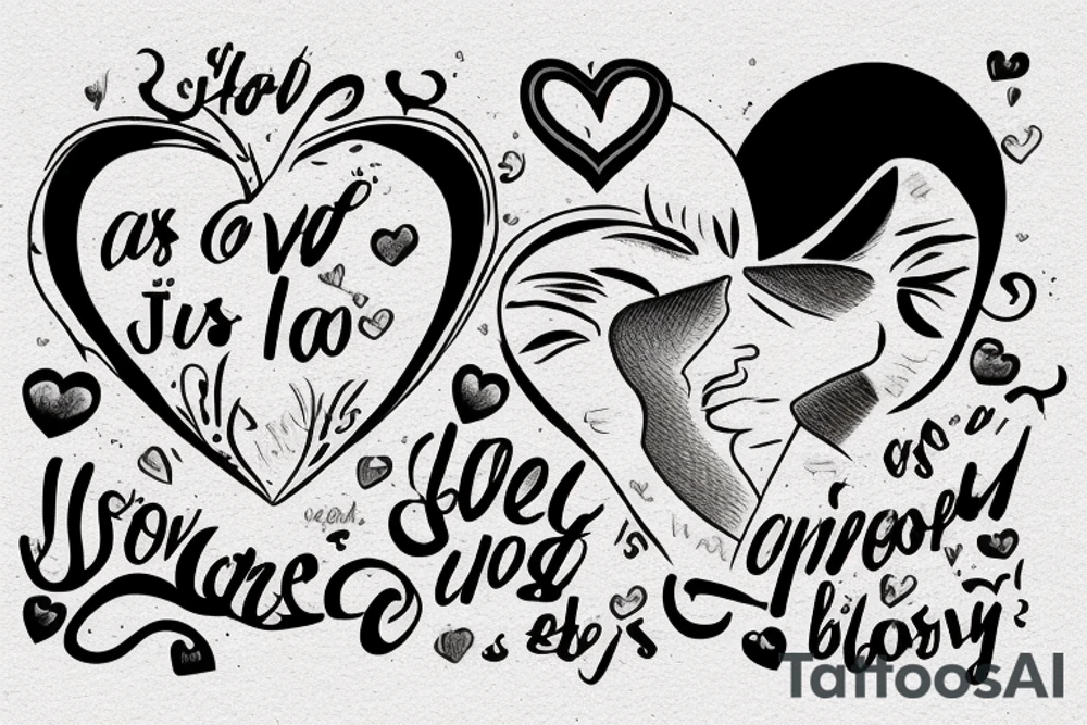 The loss of a loved one is a grief,
Even if they are still there, still alive,
For he is no longer the same, different,
And the heart bleeds, sad, broken before tattoo idea