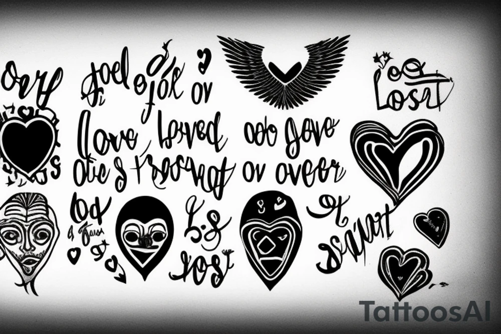 The loss of a loved one is a grief,
Even if they are still there, still alive,
For he is no longer the same, different,
And the heart bleeds, sad, broken before tattoo idea