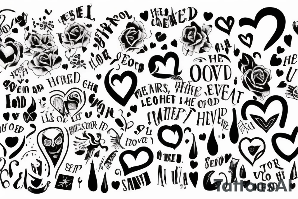The loss of a loved one is a grief,
Even if they are still there, still alive,
For he is no longer the same, different,
And the heart bleeds, sad, broken before tattoo idea