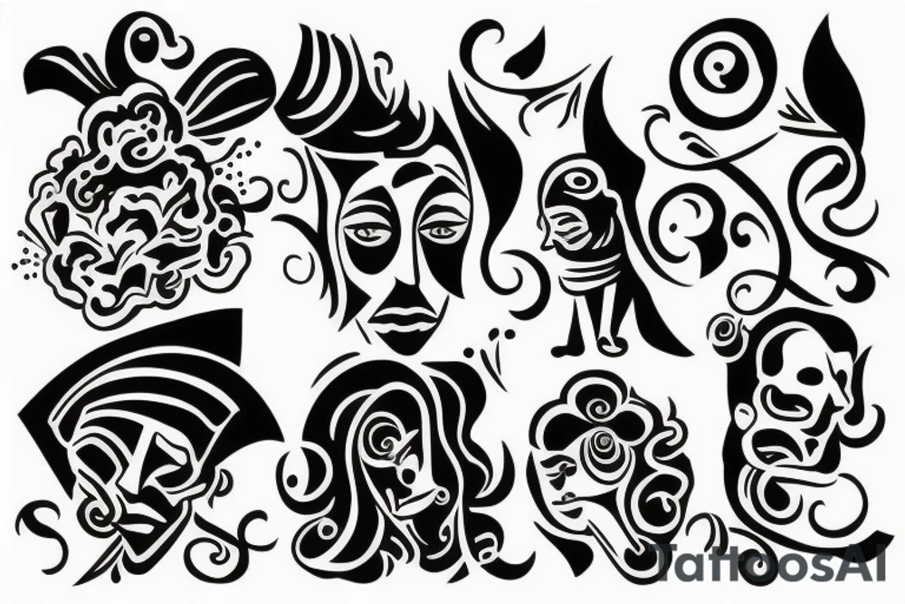 Family of three tattoo idea