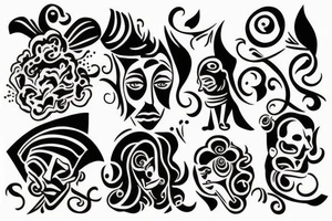 Family of three tattoo idea