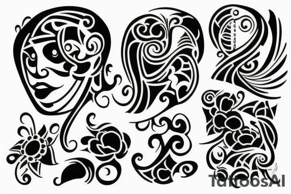 Family of three tattoo idea