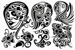 Family of three tattoo idea