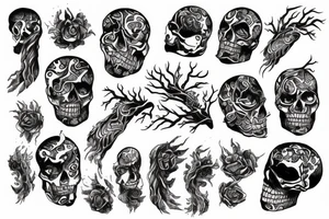peeld skin reveals roots tattoo idea