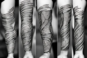 peeled forearm skin reveals roots tattoo idea