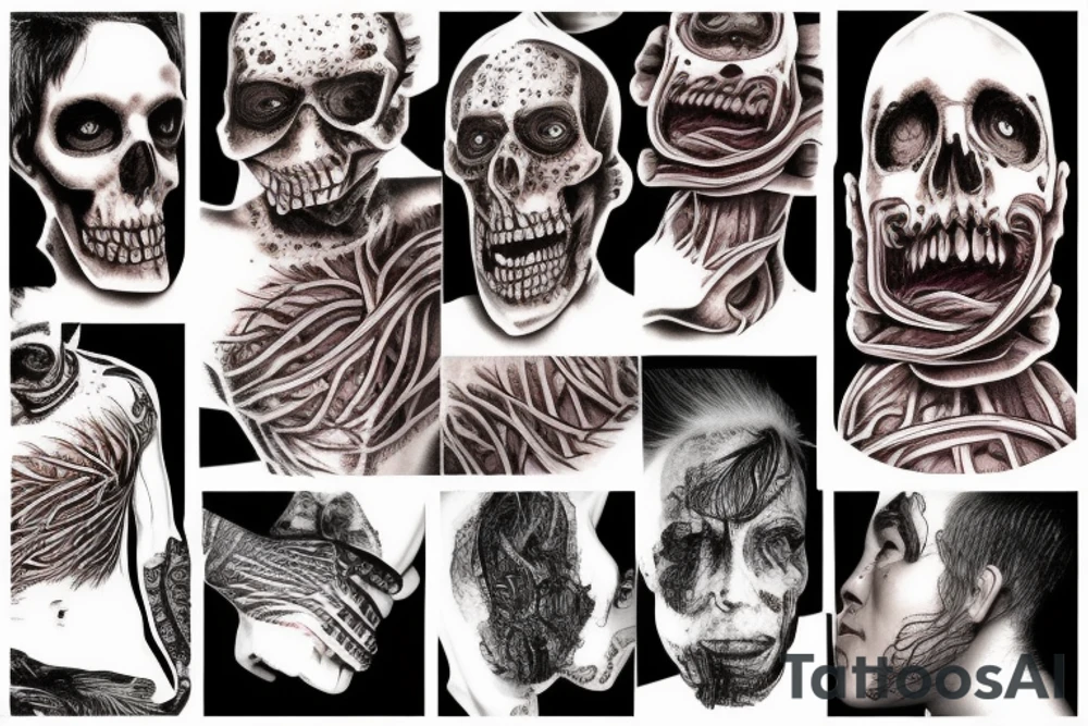 roots under flesh tattoo idea