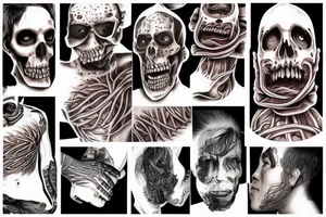roots under flesh tattoo idea