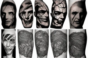 roots under ripped flesh tattoo idea
