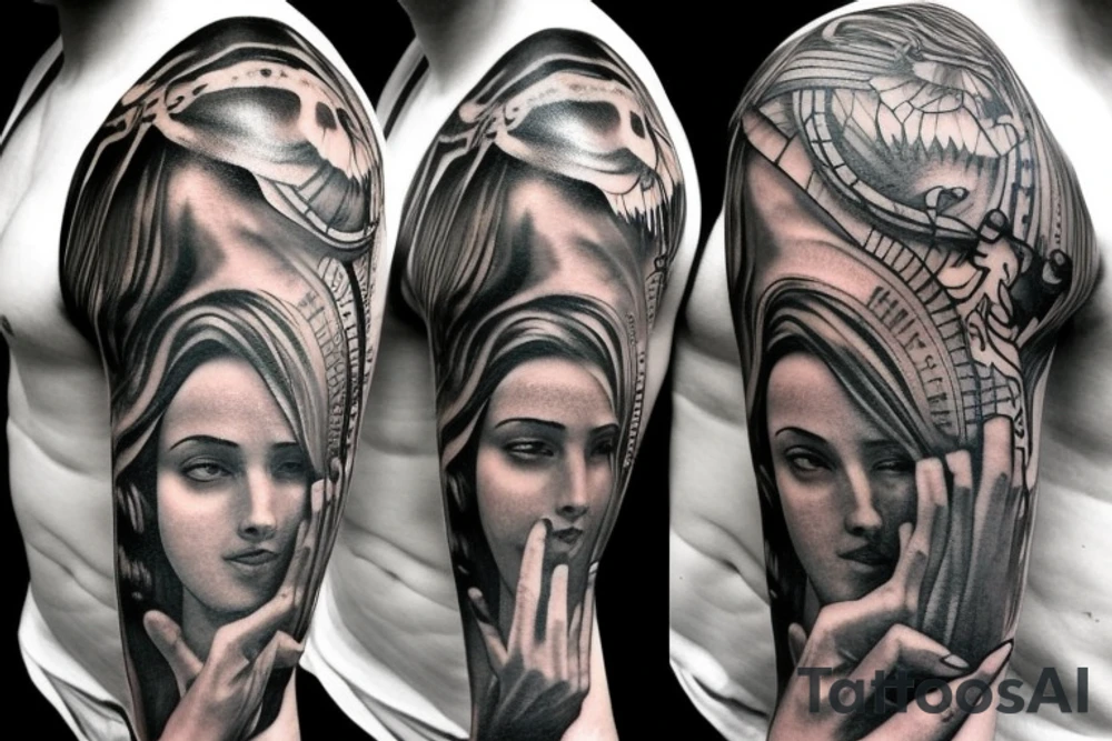 biblical sleeve tattoo idea
