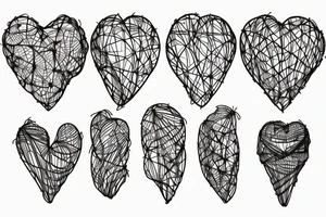 heart with barbbed wire tattoo idea