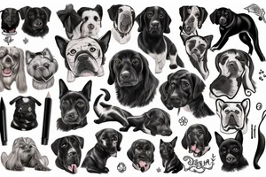 black breton dog tattoo idea
