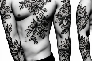 Realistic Arabian jasmine flower tattoo idea