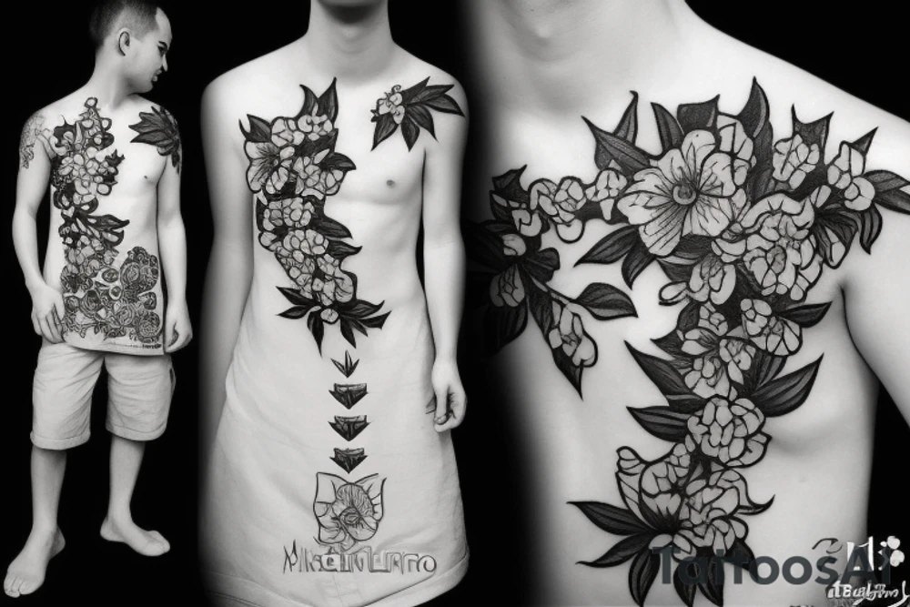 Realistic Arabian jasmine flower tattoo idea