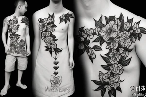 Realistic Arabian jasmine flower tattoo idea