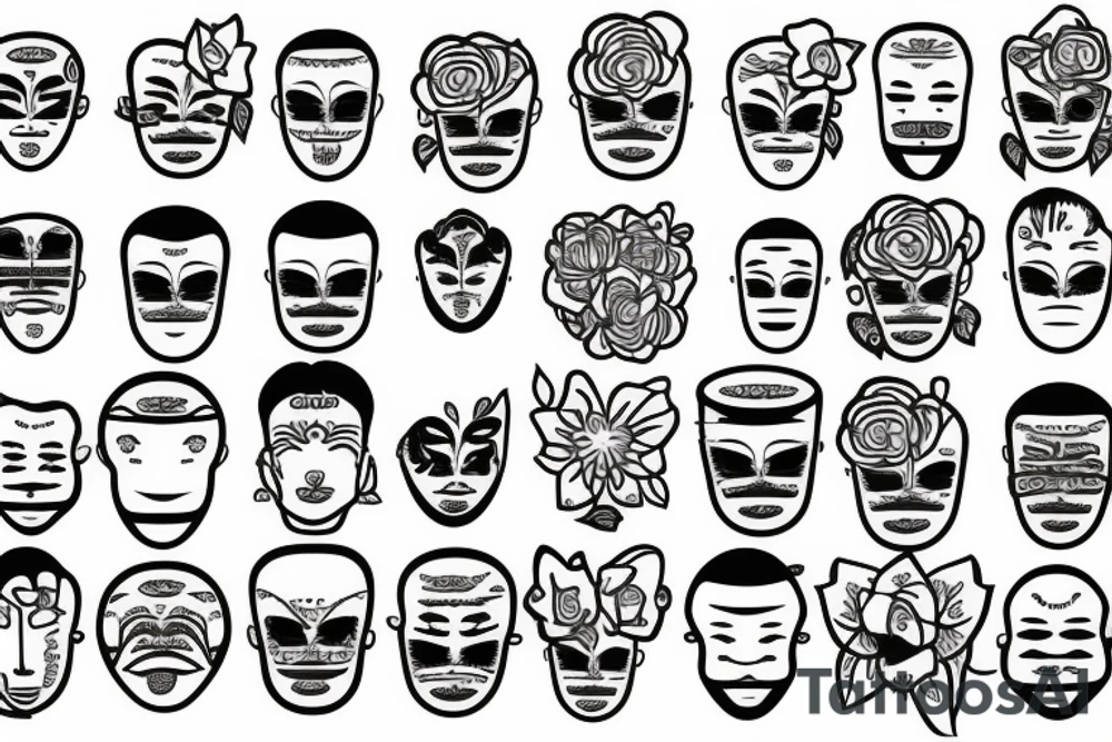 flowerpot with face tattoo idea