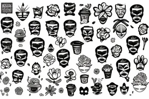 flowerpot with face tattoo idea