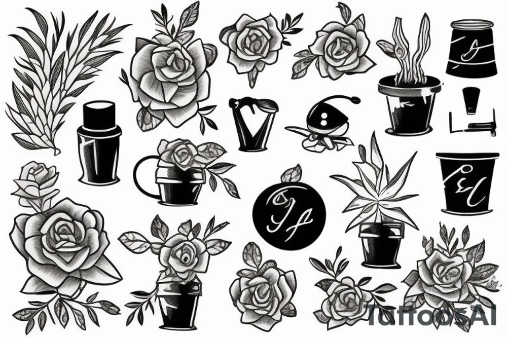 flowerpot tattoo idea