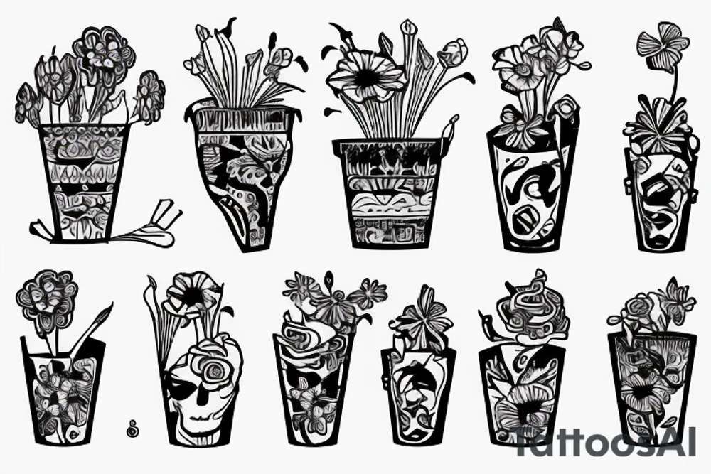 flowerpot tattoo idea