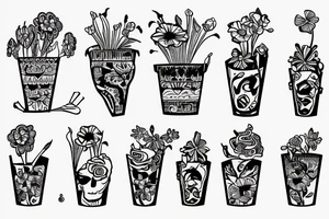 flowerpot tattoo idea