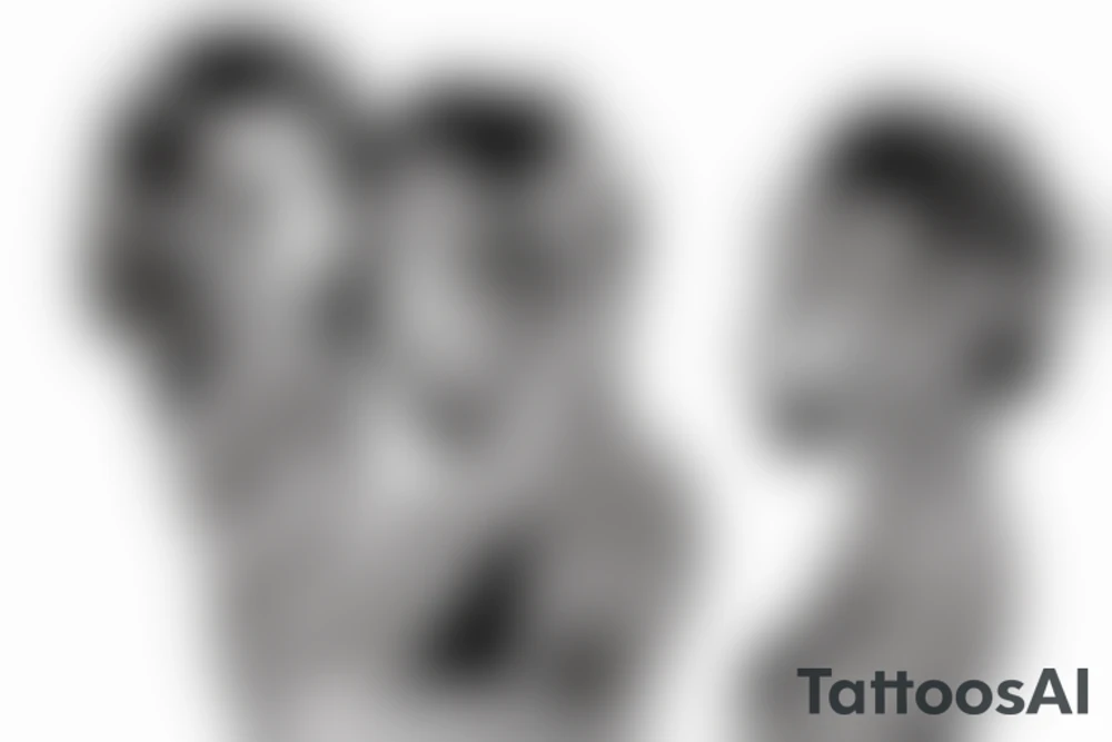 Two daughters named Viktoria and Kalina, sleeve, royalty tattoo idea