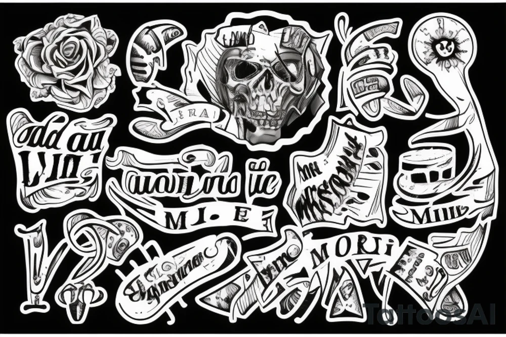 A tattoo that said the word “Mine” , make it tattoo idea
