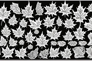 Maple leaf in the form of a peace symbol tattoo idea