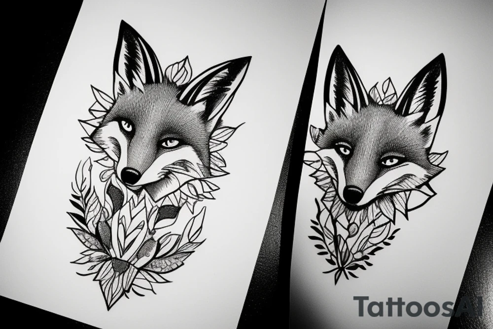 Fox, forest, war tattoo idea