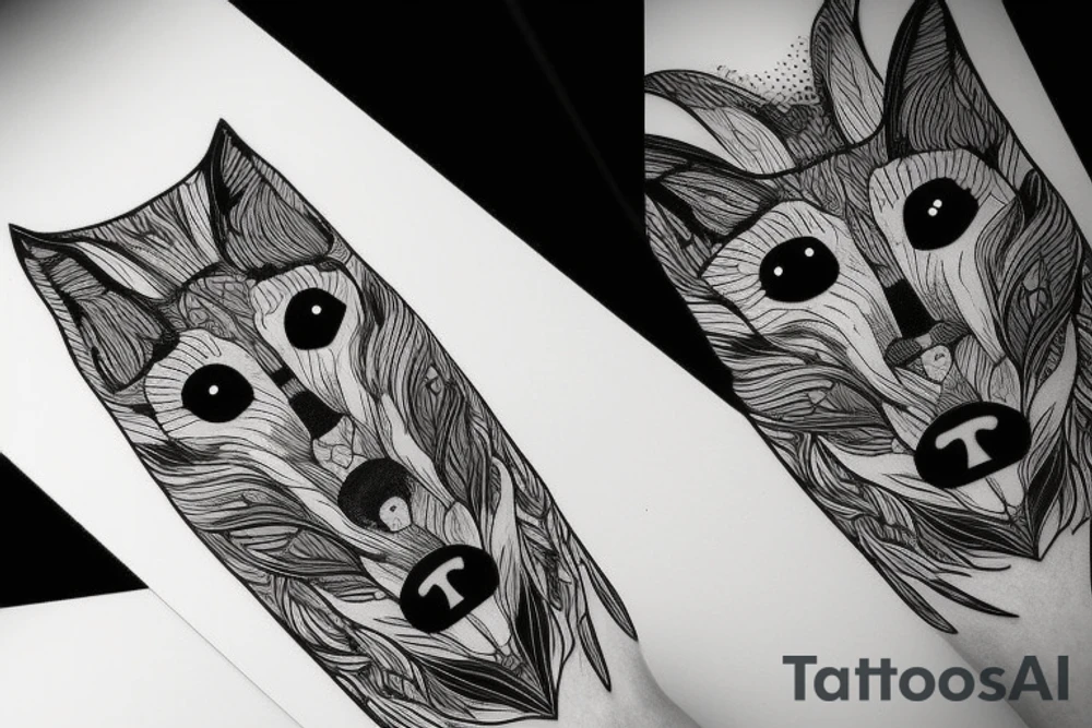 Fox, forest, war tattoo idea