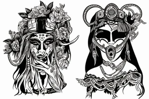 mf doom gypsy girl tattoo idea