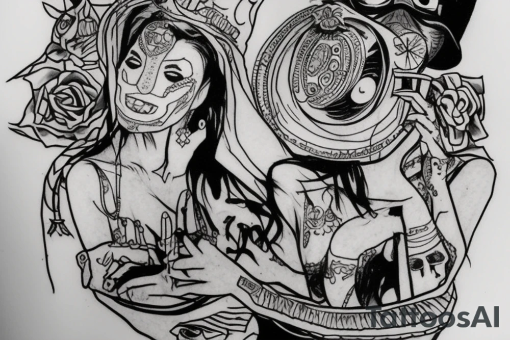 MF Doom gypsy girl tattoo idea