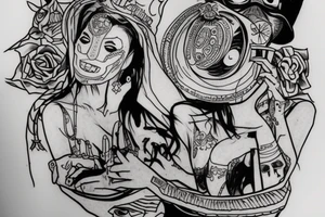 MF Doom gypsy girl tattoo idea