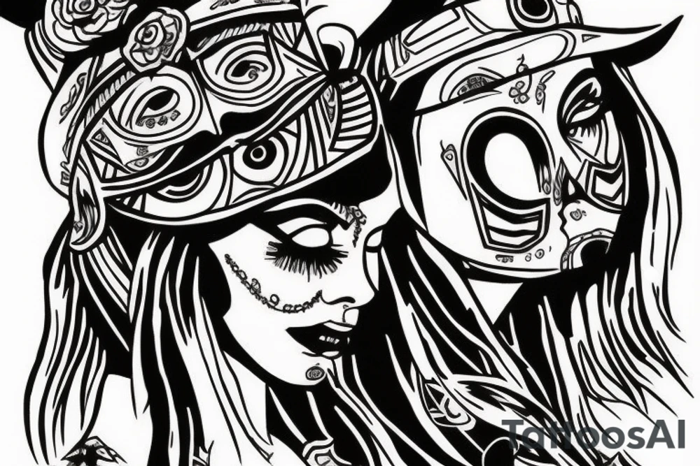 MF DOOM gypsy girl tattoo idea