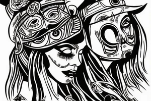 MF DOOM gypsy girl tattoo idea