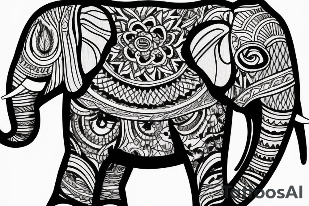 elephant sport moto tattoo idea