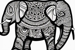 elephant sport moto tattoo idea