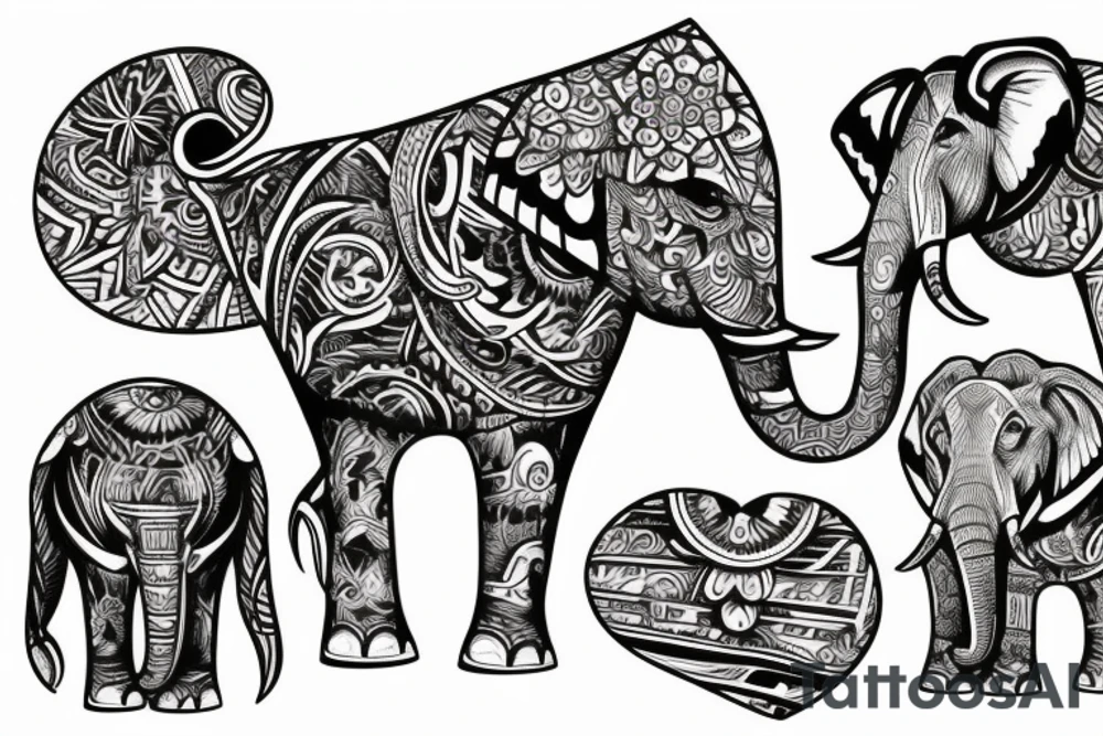 elephant sport moto tattoo idea