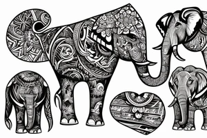elephant sport moto tattoo idea