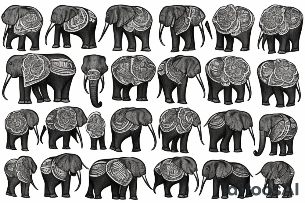 elephant sport moto tattoo idea