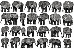 elephant sport moto tattoo idea
