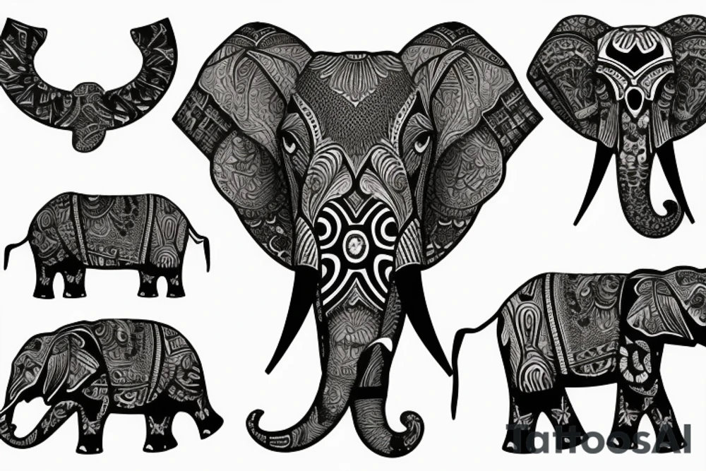 elephant sport moto tattoo idea