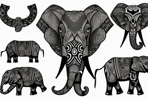 elephant sport moto tattoo idea