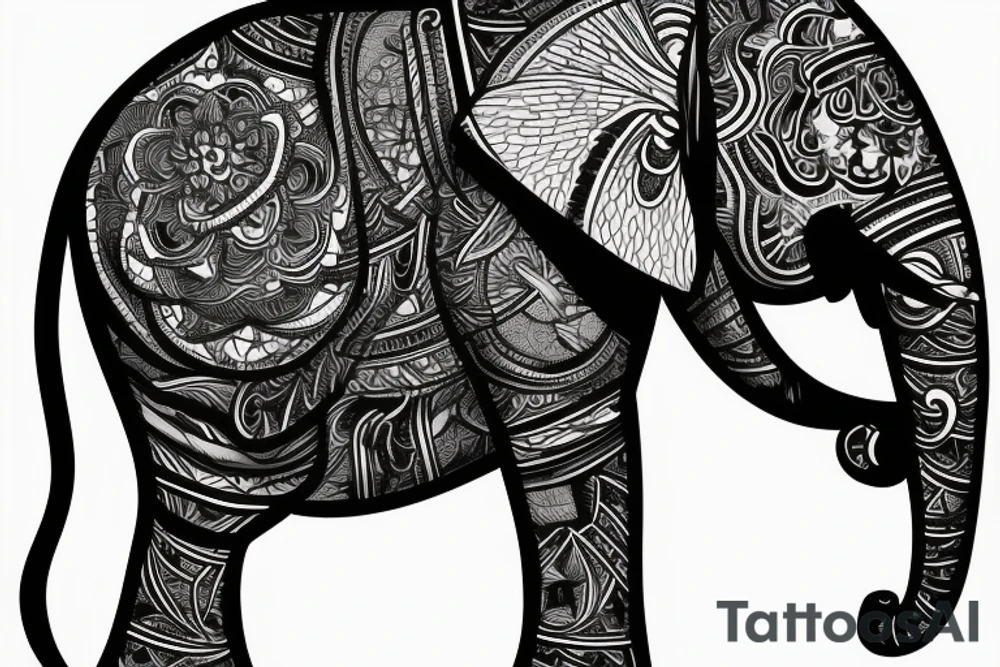elephant, sport tattoo idea