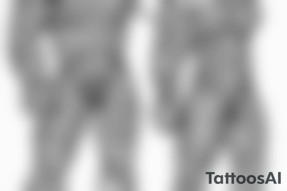 Greek hercules full body with a geometric background tattoo idea Greek hercules full body with a geometric background tattoo idea