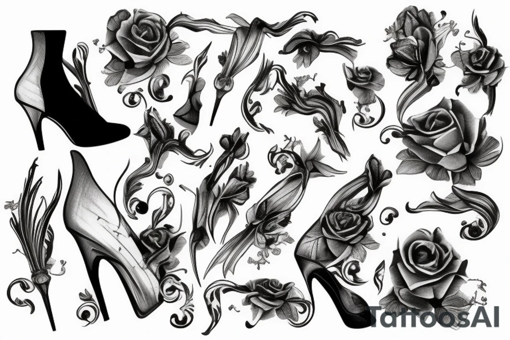 Uno stiletto con l'impugnatura testa di corvo tattoo idea
