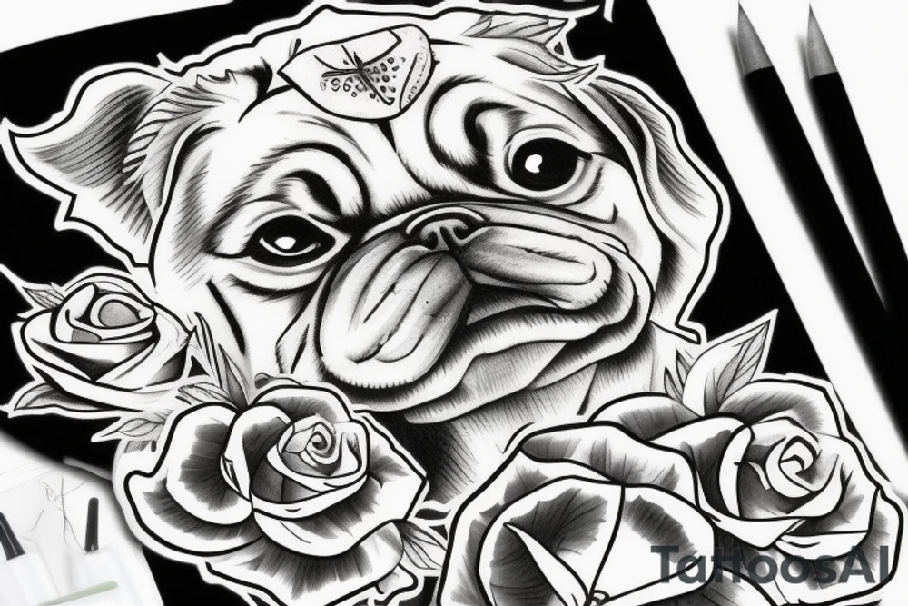 Un pugnale con l'impugnatura testa di corvo tattoo idea