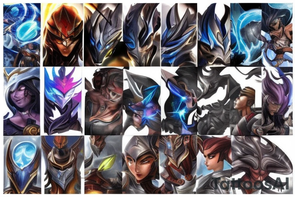 Galaxy Slayer Zed League of Legends tattoo idea