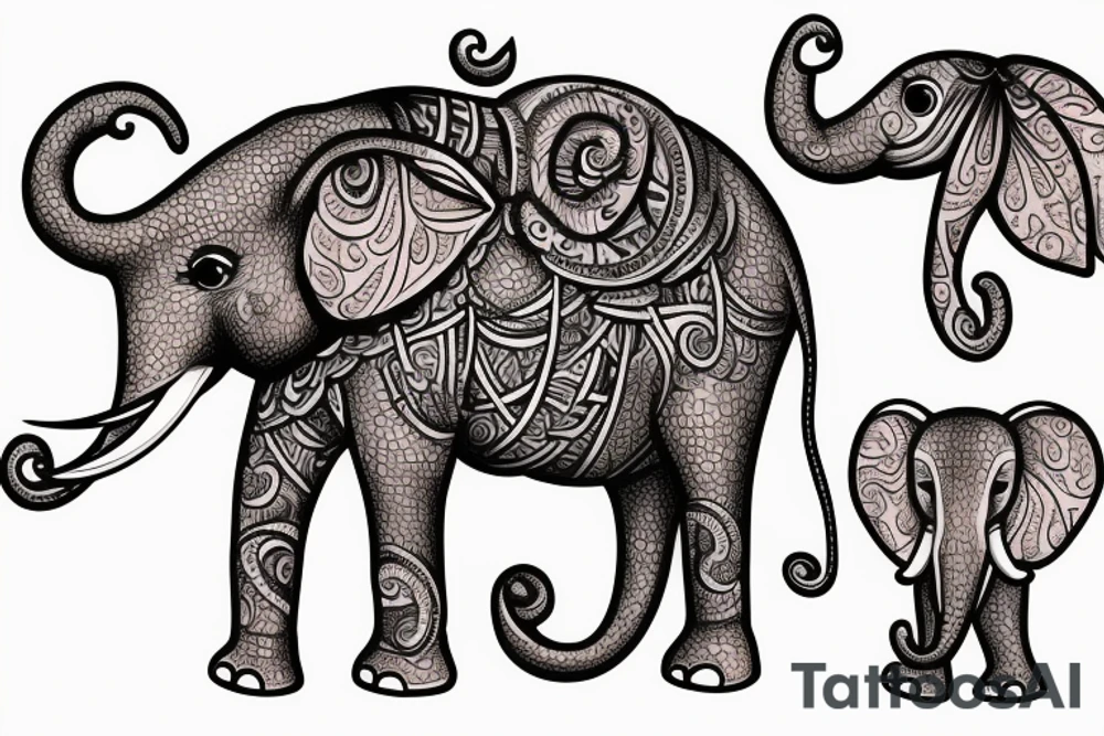 octo elephant tattoo idea