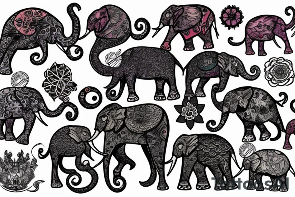 octo elephant tattoo idea